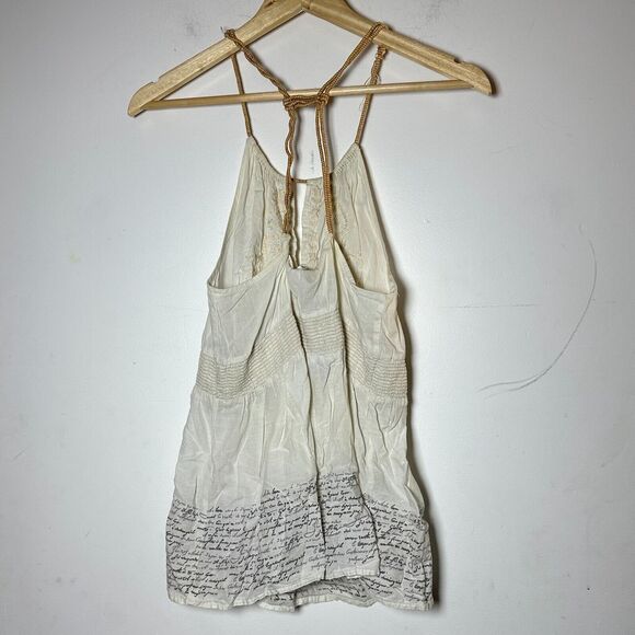 FREE‎ PEOPLE Vintage Y2K babydoll halter tank strappy boho womans 10 academia - Picture 6 of 13